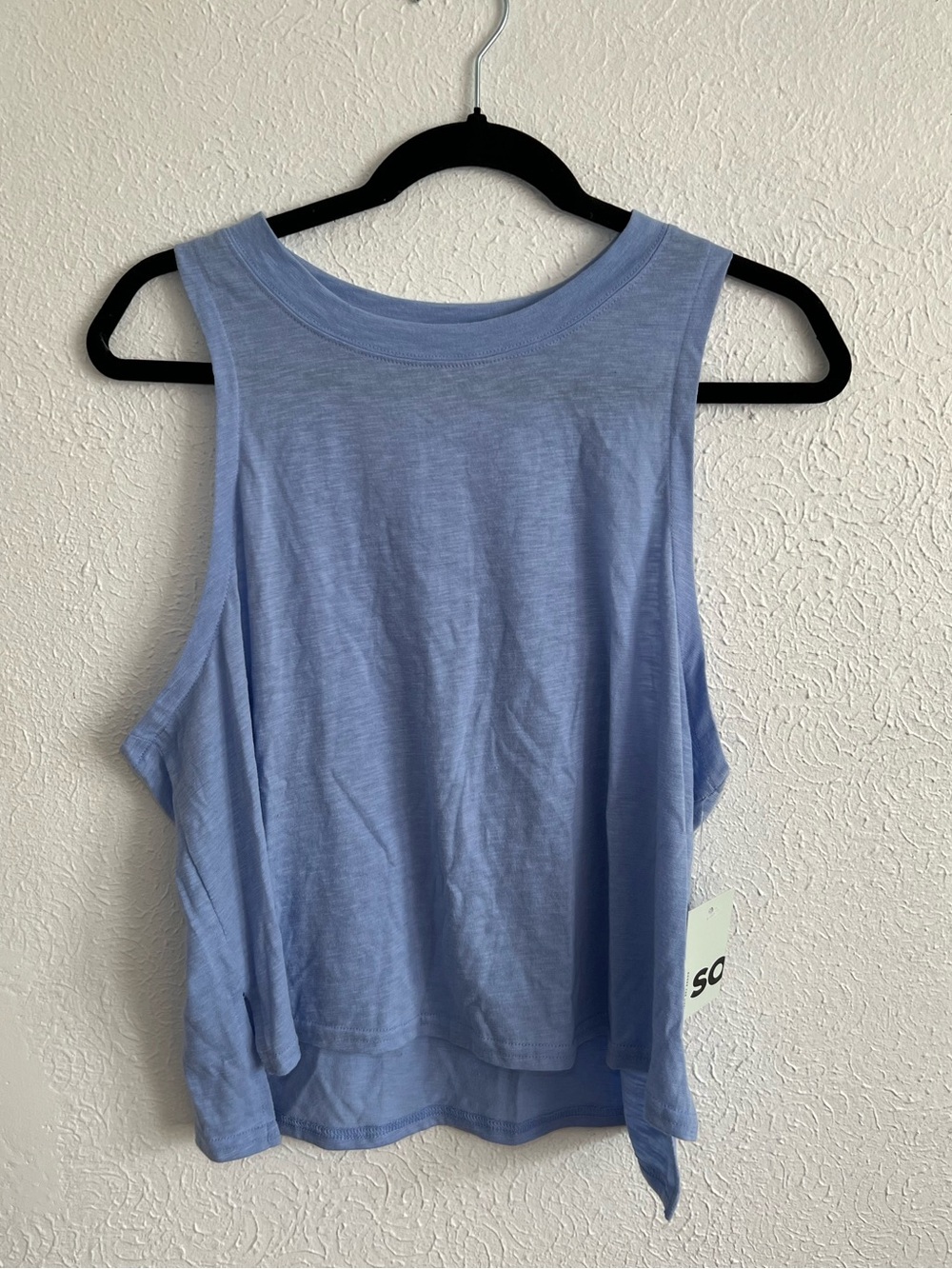 NWT SO Light Blue Juniors Athleisure Sleeveless Tank Top